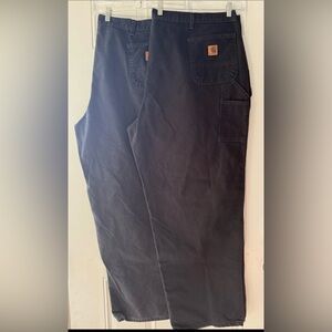 2 Carhartt Men’s Black Loose Original Fit Pants 50x32 Workwear